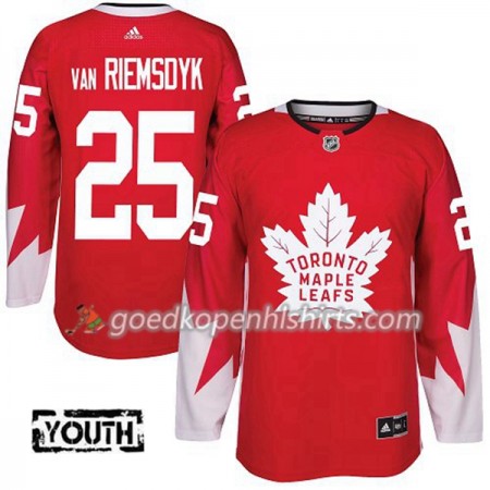 Toronto Maple Leafs James Van Riemsdyk 25 Adidas 2017-2018 Rood Alternate Authentic Shirt - Kinderen